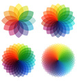abstract color flowers set vector image vector image