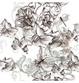 beautiful seamless floral wallpaper patter floral vector image
