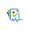 medic file check list logo vector image