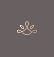 abstract flower sun relax logo icon design modern vector image