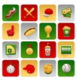 baseball icons set vector image