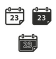 calendar icon set vector image vector image