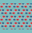 seamless pattern design with 3d glasses vector image