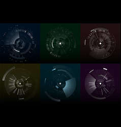 Hud elements set graphic abstract futuristic hud Vector Image