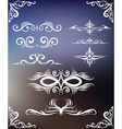 set ornaments with floral elements vector image