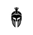 spartan helmet logo template vector image