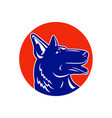 german shepherd silhouette mascot vector image vector image