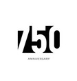 seven hundred anniversary minimalistic logo vector image
