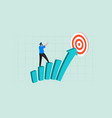 business growth journey progress to success vector image