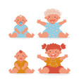 cute little boy and girl cartoon character growth vector image vector image