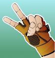 hand in glove vector image vector image