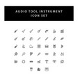 musical instruments icons set with outline design vector image vector image