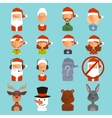 santa claus family wife kids avatars vector image vector image