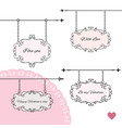 vintage signboards set for valentines day vector image vector image