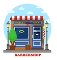 barbershop or barbers store shop building vector image