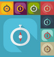 flat concept set modern design with shadow sailing vector image vector image