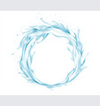 water splash realistic transparent isolated vector image vector image
