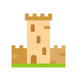 castle icon amusement park related flat style vector image