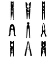 clothespins vector image vector image