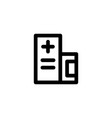 hospital building icon vector image vector image
