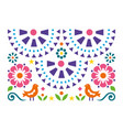mexican folk art style greeting card vector image