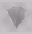 transparent shield safety glass badge icon vector image