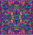 vibrant primitive abstract patterns psychedelic vector image