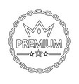 vintage premium label icon vector image vector image