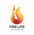 fire gradient colorful logo vector image