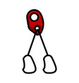 alpinist self rescue system icon vector image