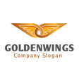 golden wings design vector image