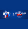 happy labor day sale balloons of american flag vector image vector image