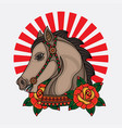 horse flash tattoo designs vector image vector image