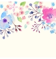 invitation card with watercolor flowers vector image