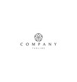 logo on which an abstract image a flower vector image