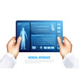 medical hud interface vector image vector image
