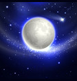 moon in the night sky vector image vector image