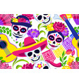 day dead seamless pattern dia de los vector image