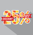 discount 25 percent off vector image