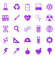 science gradient icons on white background vector image