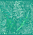 seamless pattern with herbs plants vector image