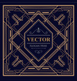 vintage label linear thin line geometric shape vector image vector image