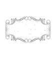 vintage ornamental frame floral hand drawn vector image