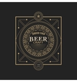antique frame vintage border craft beer label vector image