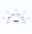 five option circle infographic design template vector image