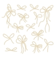 rope bows set vector image