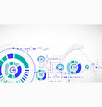 abstract technology background cogwheels art theme vector image vector image