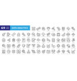 big data analysis thin line icon set data vector image vector image