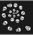 hand drawn skull spiral vector image