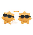 sun 3d icon plasticine art vector image